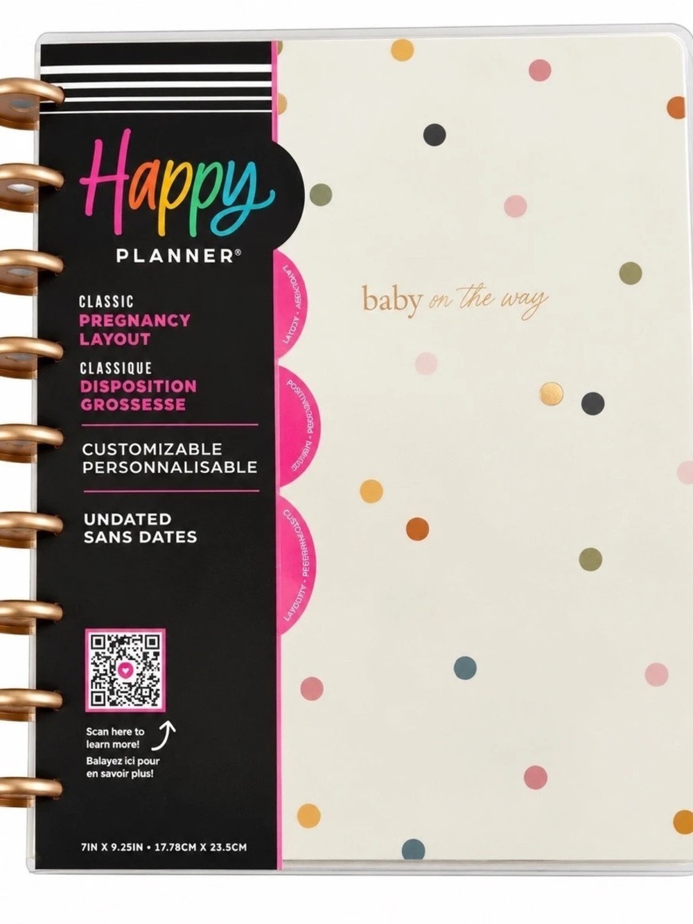Happy Planner Classic Pregnancy Layout Pregnancy Planner Polka Dot